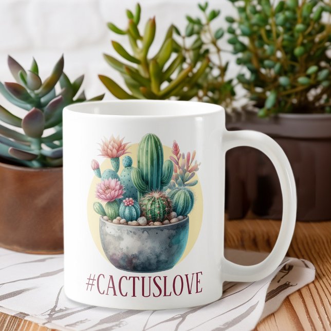 Taza De Café Hashtag Cactuslove (Subido por el creador)