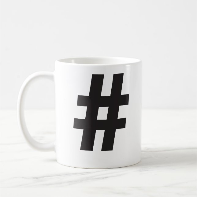 Taza De Café Hashtag Mug (Izquierda)
