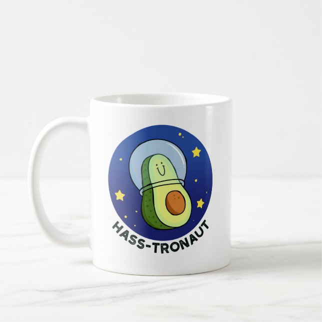 Taza De Café Hass-tronaut Aguacate Space Pun Mug (Izquierda)
