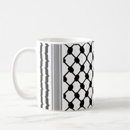 Taza De Café Hatta Keffiyeh Kufiya Folk Palestino (Patrón 2)