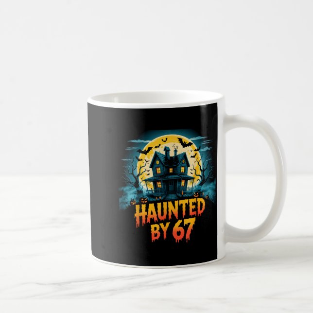 Taza De Café Haunted By 67 Funny Six Seven Meme 6 7 Halloween C (Derecha)