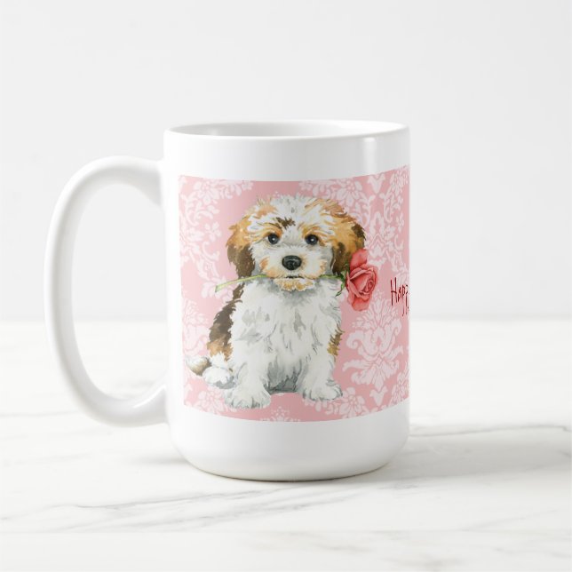 Taza De Café Havanese subió tarjeta del día de San Valentín (Izquierda)