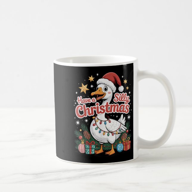 Taza De Café Have A Silly Christmas Funny Goose Santa Hat Light (Derecha)