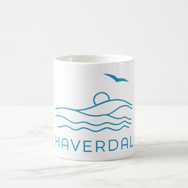 Taza De Café Haverdal Halland Country Suecia Beach Holiday (Centro)