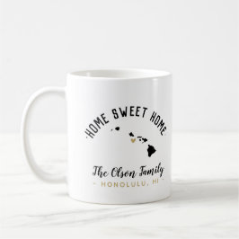 Taza De Café Hawái Hogar Dulce Familia Monograma Mug