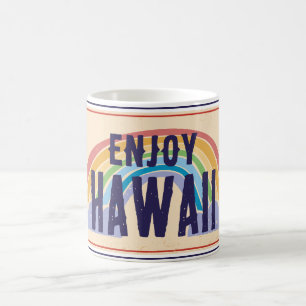 TAZA DE CAFÉ HAWAII CAR PLATE DISFRUTE DE HAWAII