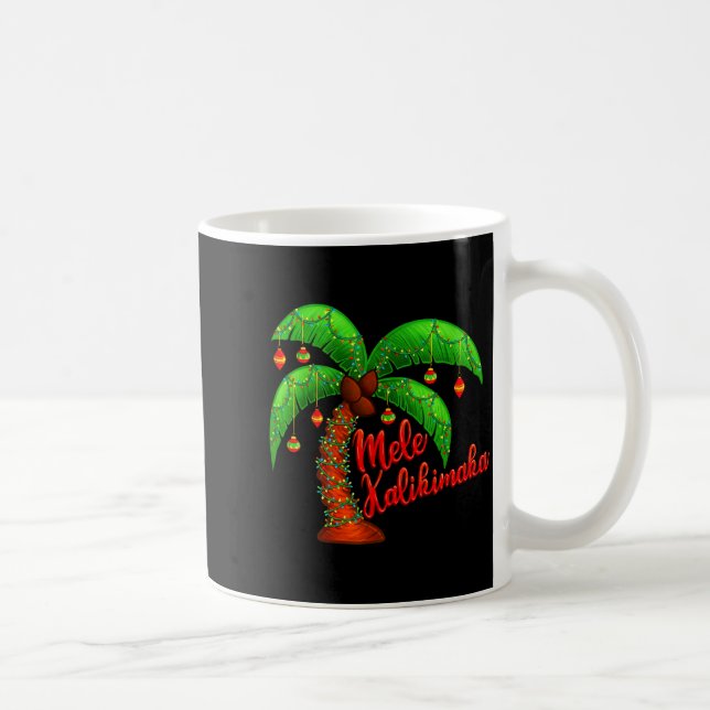 Taza De Café Hawaiian Christmas Mele Kalikimaka Coconut Tree  (Derecha)