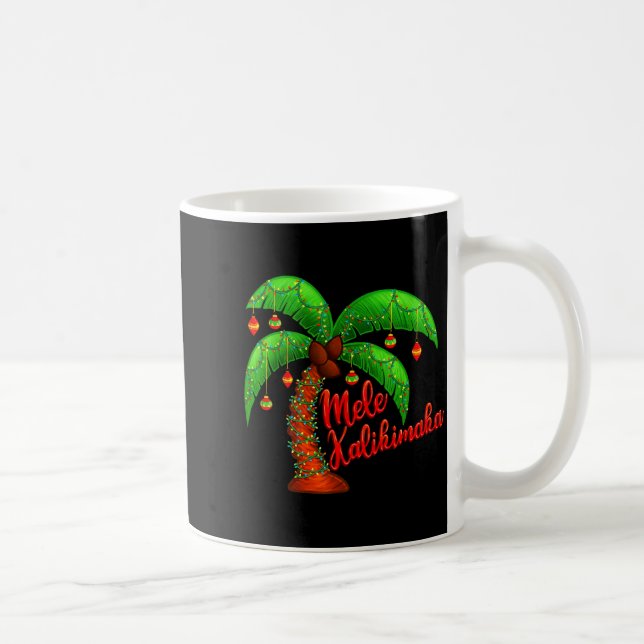 Taza De Café Hawaiian Christmas Mele Kalikimaka Coconut Tree  (Derecha)