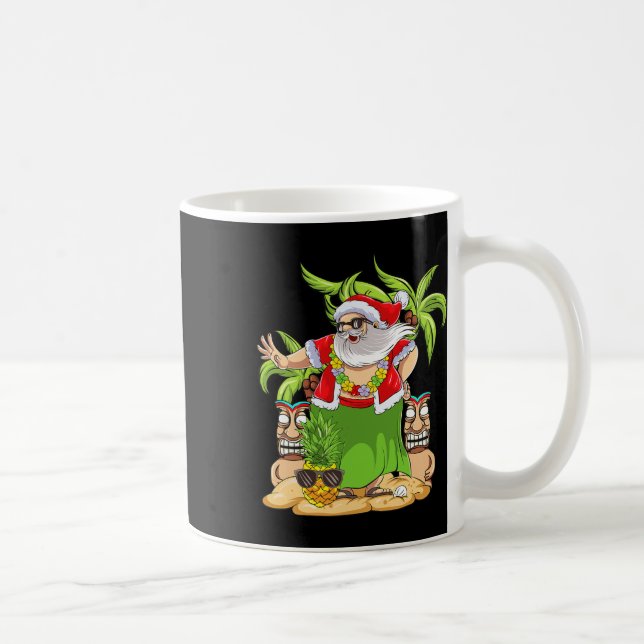 Taza De Café Hawaiian Christmas Mele Kalikimaka Hula Dance Sant (Derecha)
