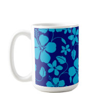 HAWAIIAN HULA (HIBISCUS) DARK/LIGHT BLUE