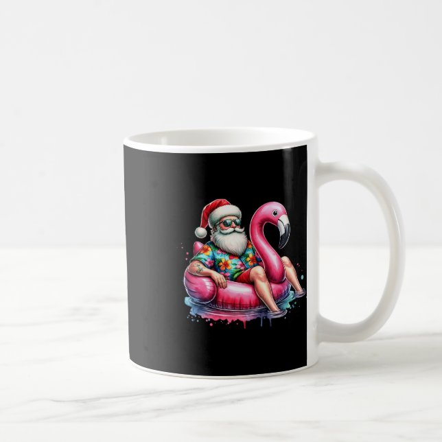 Taza De Café Hawaiian Shirt Santa Flamingo Floatie Christmas In (Derecha)