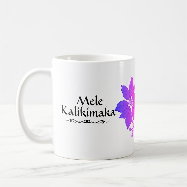 Taza De Café Hawaiian tropical de Mele Kalikimaka (Izquierda)