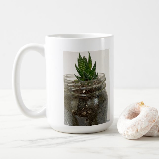 Taza De Café Hawarthia Succulent (Con donut)