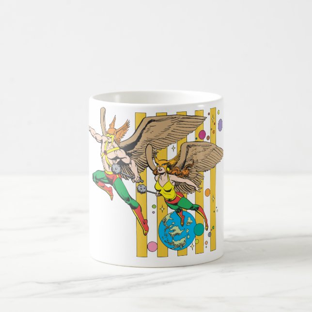 Taza De Café Hawkman y Hawkwoman (Centro)