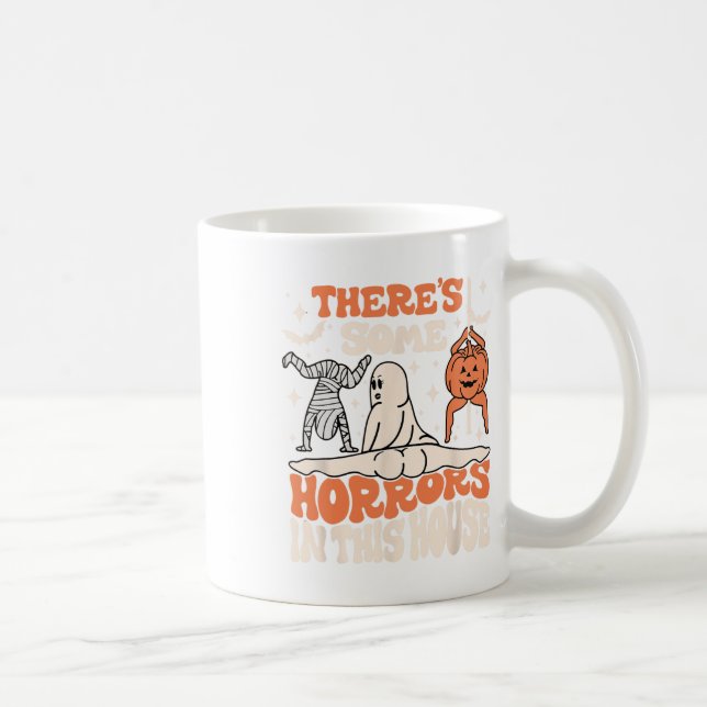 Taza De Café Hay algunos horrores en esta calabaza fantasma H (Derecha)
