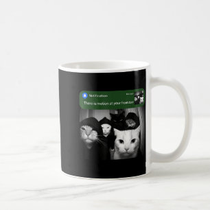 Taza De Café Hay movimiento en la puerta principal gato diverti