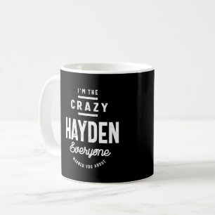 Taza De Café Hayden Nombre personalizado Regalo de cumpleaños