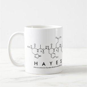 Taza De Café Hayes peptide name mug