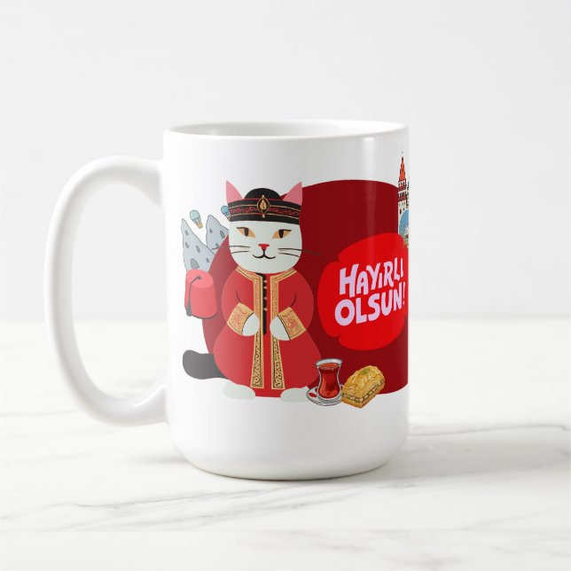 Taza De Café Hayırlı Olsun | Turkish Ottoman Culture Cats (Izquierda)