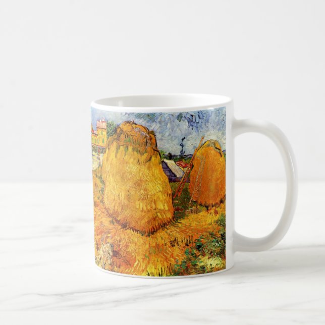 Taza De Café Haystacks en Provenza por Vincent van Gogh (Derecha)