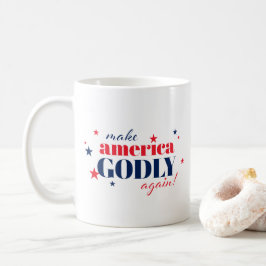 Taza De Café Haz a América Piadosa de Nuevo Patriótica
