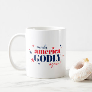 Taza De Café Haz a América Piadosa de Nuevo Patriótica