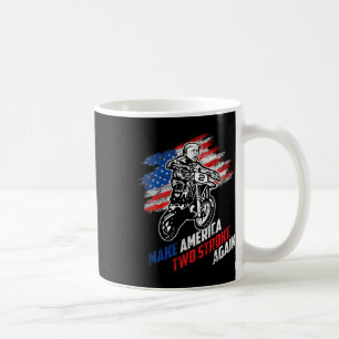 Taza De Café Haz América Dos Tiempos De Nuevo Motociclista Para