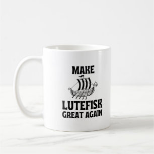Taza De Café Haz que Lutefisk sea grande otra vez Humorístico p