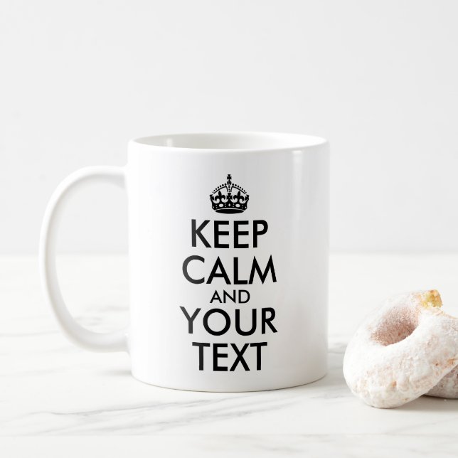 Taza De Café Haz que tu propio negro mantenga la calma y contin (Con donut)