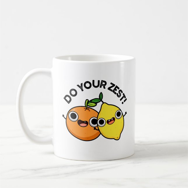 Taza De Café Haz tu loco juego de cítricos con fruta (Izquierda)