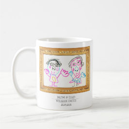 Taza De Café Haz un tesoro por la obra de arte de tu hijo | Jar