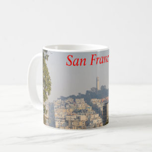 Taza De Café Hazy Coit Tower, San Francisco, California