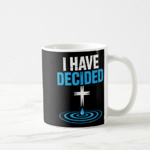 Taza De Café He Decidido Cruz de Bautismo Cristiano Agua Fe