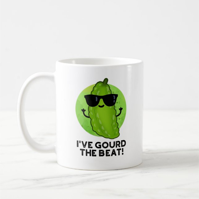 Taza De Café He llorado a la paliza divertida Veggie Pun (Izquierda)