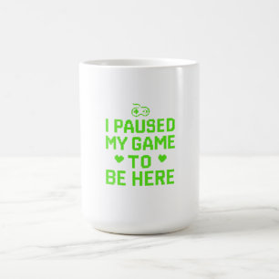 Taza De Café He parado mi juego Neon Pixel Art