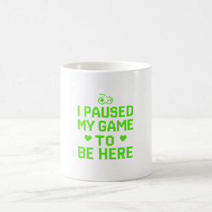 Taza De Café He parado mi juego Neon Pixel Art
