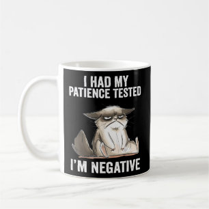 Taza De Café He Probado Mi Paciencia Y Soy Sarcasmo Gato Negati