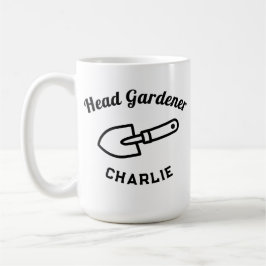 Taza De Café Head Gardener Humor Funny Garden Trowel Custom