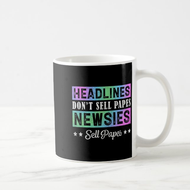 Taza De Café Headline Dont Sell Papes Newsies Sell Papes  (Derecha)