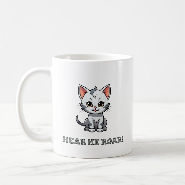 Taza De Café Hear Me Roar t-shirt (Izquierda)