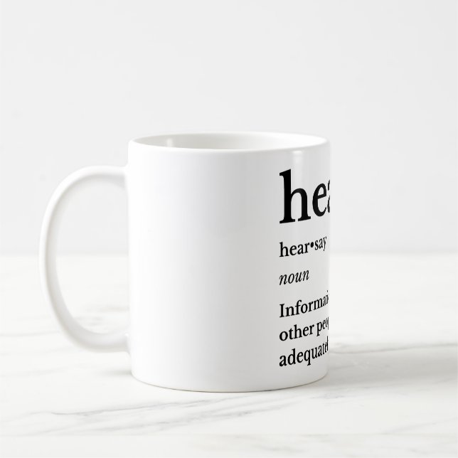 Taza De Café Hearsay Coffee Mug (Izquierda)