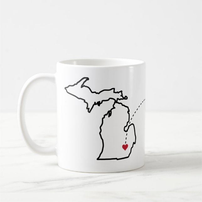 Taza De Café Heart2Heart - Novi, MI a los Pueblos, FL (Izquierda)