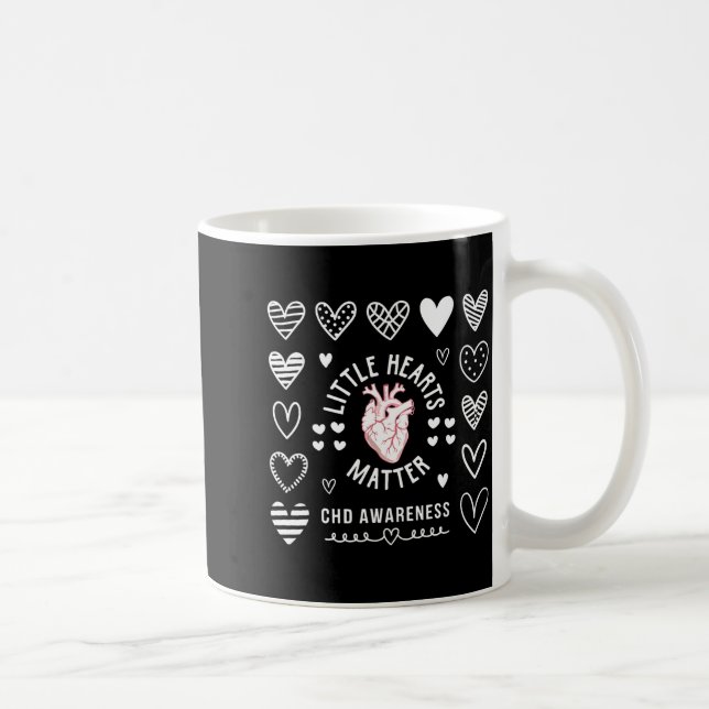 Taza De Café Heart Anatomy Valentine Little Heart Chd Awareness (Derecha)
