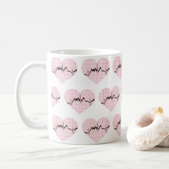 Taza De Café Heart Beat VII (Con donut)