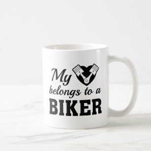 Taza De Café Heart Belongs Biker