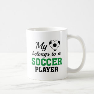 Taza De Café Heart Belongs Soccer