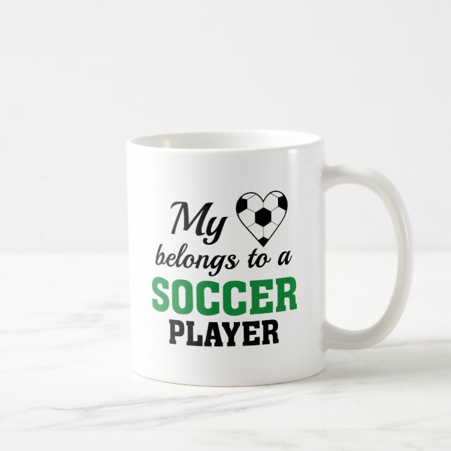 Taza De Café Heart Belongs Soccer (Derecha)