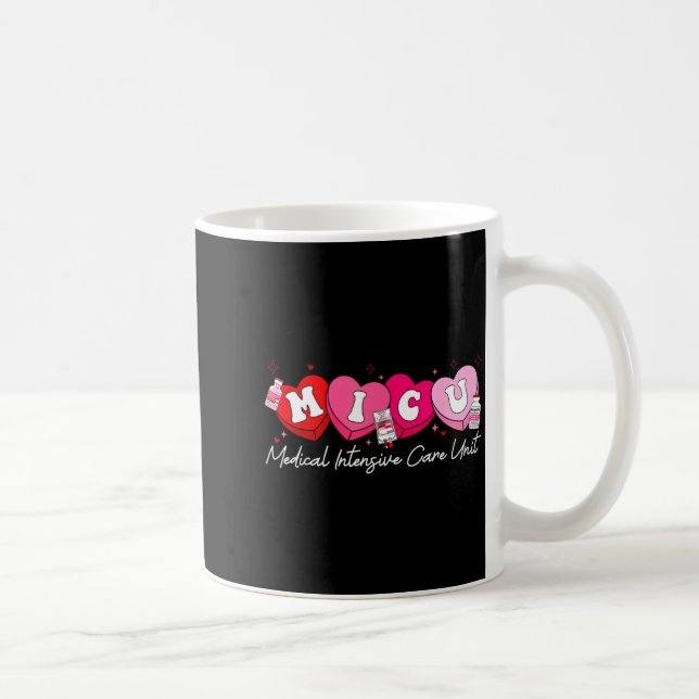 Taza De Café Heart Candy Micu Nurse Valentine's Day Medical Cri (Derecha)