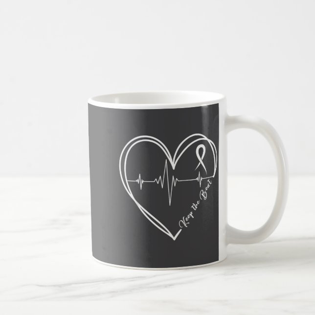 Taza De Café Heart Disease Awareness Heartbeat Chd Wear Red Hea (Derecha)