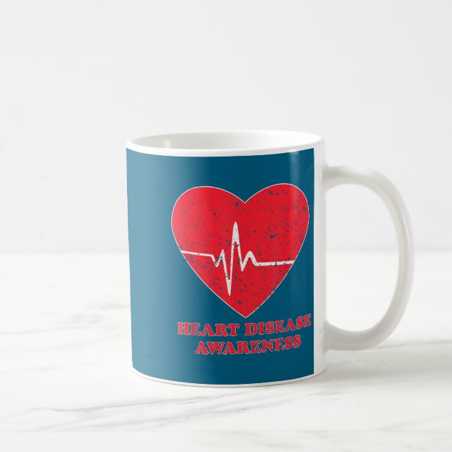 Taza De Café Heart Disease Awareness -national Wear Red Shirt D (Derecha)